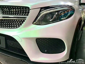 CARLIKE CL-AW-01 MATTE AURORA WHITE TO GREEN RED VINYL WRAPPING FILM