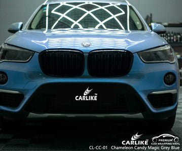 CARLIKE CL-CC-01 chameleon candy magic grey blue vinyl for bmw - CARLIKE WRAP