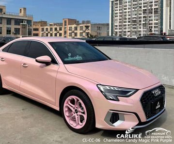 CARLIKE CL-CC-06 chameleon candy magic pink purple vinyl for audi - CARLIKE WRAP