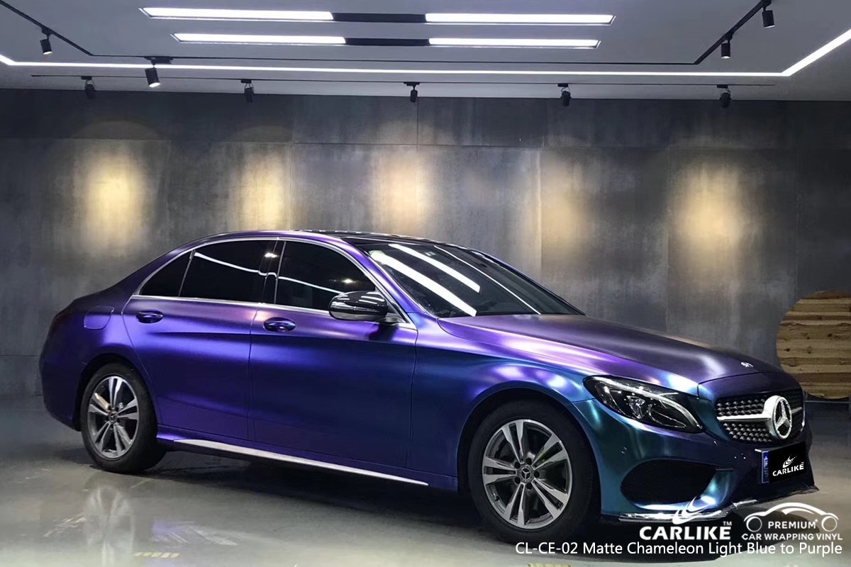 CARLIKE CL-CE-02 CHAMELEON ELECTRO METALLIC LIGHT BLUE TO PURPLE VINYL For Wrap Car - CARLIKE WRAP