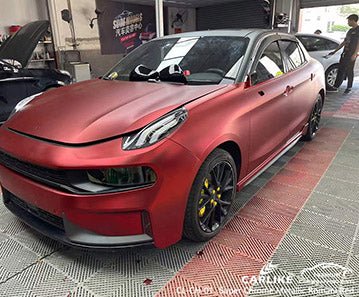 CARLIKE CL-CH-01 super chrome metallic romani red vinyl - CARLIKE WRAP