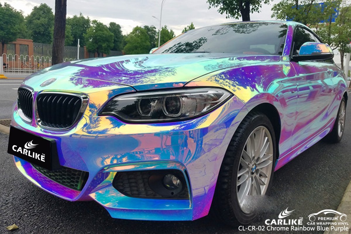 Chrome Rainbow Blue Purple Vinyl Wrap Film for BMW – CARLIKE WRAP