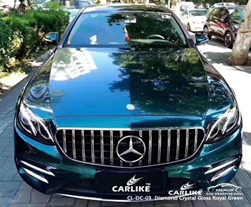 CARLIKE CL-DC-03 diamond crystal gloss royal green vinyl perfect wrap for car body Osun Nigeria - CARLIKE WRAP