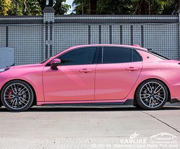 CARLIKE CL-DC-10 diamond crystal matte pink gold vinyl for lynk&co - CARLIKE WRAP