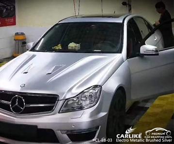 CARLIKE CL-EB-03 electro metallic brushed silver vinyl for mercedes-benz - CARLIKE WRAP