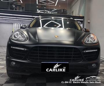 CARLIKE CL-EM-01 matte electro metallic satin black double casting car wrapping vinyl Austria Salzburg - CARLIKE WRAP