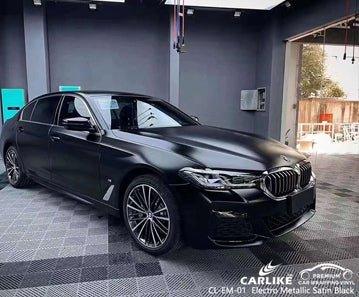CARLIKE CL-EM-01 matte electro metallic satin black vinyl for bmw - CARLIKE WRAP
