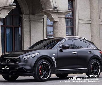 CARLIKE CL-EM-01 matte electro metallic satin black vinyl for Infiniti - CARLIKE WRAP