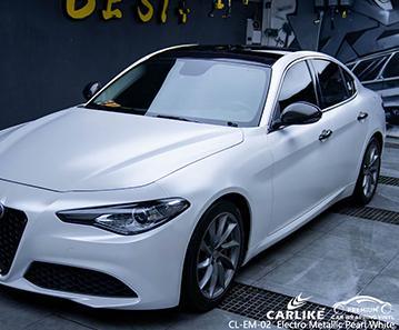 CARLIKE CL-EM-02 matte electro metallic pearl white vinyl easy to install for Alfa Romeo Belgium - CARLIKE WRAP