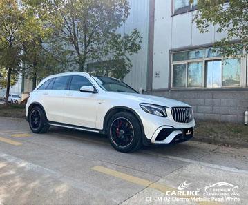 CARLIKE CL-EM-02 matte electro metallic pearl white vinyl for Mercedes-Benz - CARLIKE WRAP