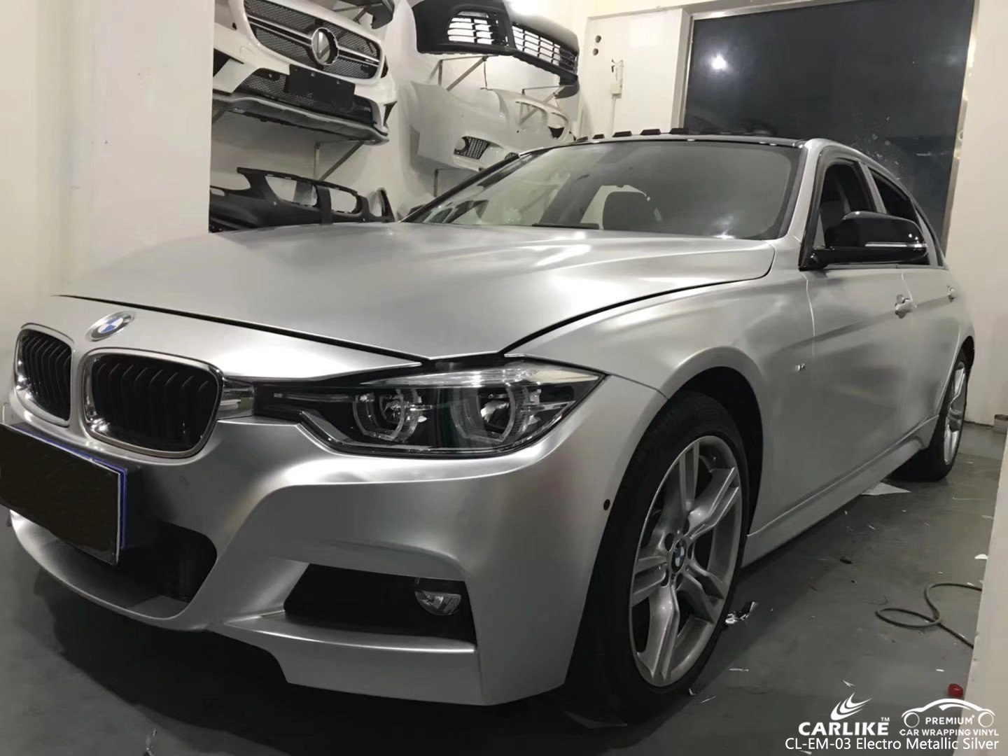 CARLIKE CL-EM-03 SILVER MATTE ELECTRO METALLIC VINYL FOR BMW WRAP - CARLIKE WRAP