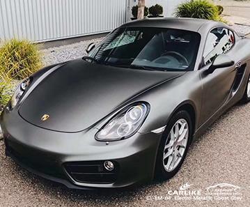 CARLIKE CL-EM-04 matte electro metallic ghost grey vinyl incredible restorable vehicle film - CARLIKE WRAP