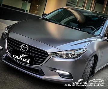CARLIKE CL-EM-05 matte electro metallic steel grey low tack car wrapping vinyl Belgium Ghent - CARLIKE WRAP