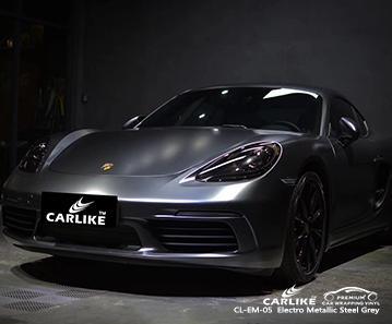 CARLIKE CL-EM-05 matte electro metallic steel grey recoverable vinyl Connecticut United States - CARLIKE WRAP