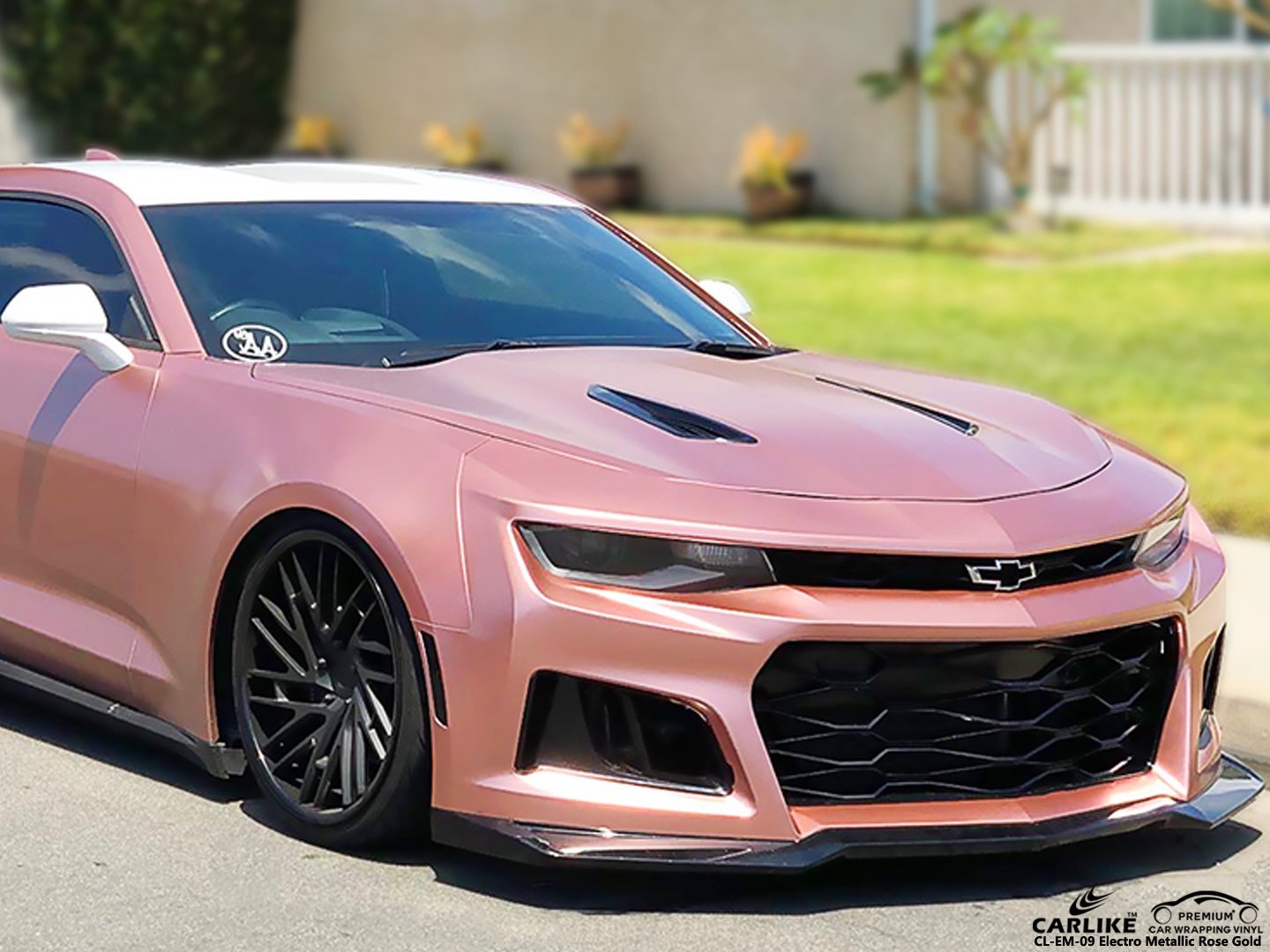 CARLIKE CL-EM-09 ROSE GOLD MATTE ELECTRO METALLIC VINYL FILM CAR WRAPS - CARLIKE WRAP