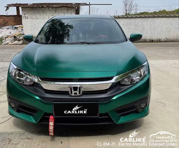 CARLIKE CL-EM-21 matte electro metallic emerald green vinyl for honda - CARLIKE WRAP
