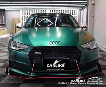 CARLIKE CL-EM-21 matte electro metallic emerald green vinyl wrapping car Flevoland Netherlands - CARLIKE WRAP