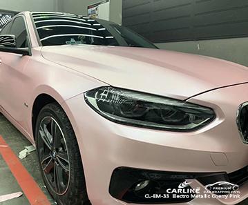CARLIKE CL-EM-33 matte electro metallic cherry pink firmly adhered vinyl wrap Germany Fuessen - CARLIKE WRAP