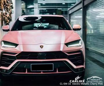CARLIKE CL-EM-33 matte electro metallic cherry pink vinyl for Lamborghini - CARLIKE WRAP