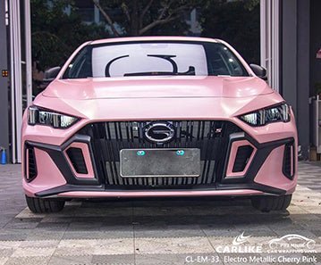CARLIKE CL-EM-33 matte electro metallic cherry pink vinyl for trumpchi - CARLIKE WRAP