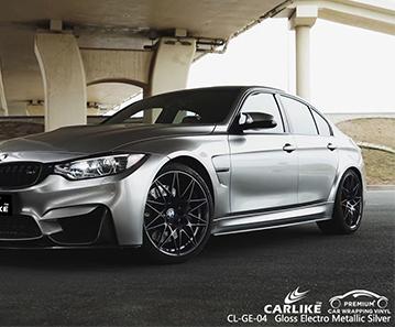 CARLIKE CL-GE-04 gloss electro metallic silver super high-density air channels vinyl for BMW Cyprus - CARLIKE WRAP