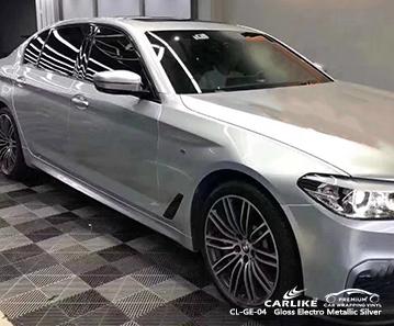 CARLIKE CL-GE-04 gloss electro metallic silver vinyl double casting car film Switzerland - CARLIKE WRAP