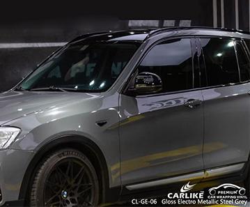 CARLIKE CL-GE-06 gloss electro metallic steel grey vinyl for bmw - CARLIKE WRAP