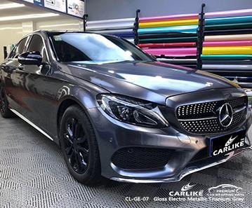 CARLIKE CL-GE-07 gloss electro metallic titanium grey air bubble free vinyl San Juan Puerto Rico - CARLIKE WRAP