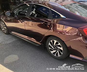 CARLIKE CL-GE-08 gloss electro metallic black rose premium vinyl birmingham united kingdom - CARLIKE WRAP