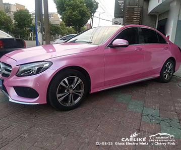 CARLIKE CL-GE-15 gloss electro metallic cherry pink no cracking auto vinyl Turku Finland - CARLIKE WRAP