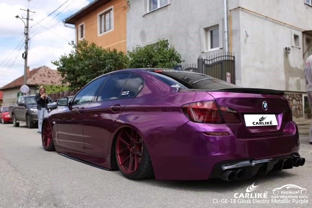 CARLIKE CL-GE-18 GLOSS ELECTRO METALLIC PURPLE VINYL For Car Wrap