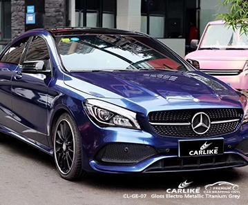CARLIKE CL-GE-28 gloss electro metallic storm blue vinyl premium auto wrapping film Sao Paulo Brazil - CARLIKE WRAP
