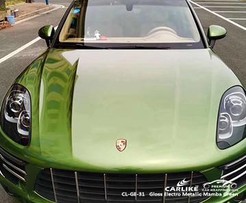 CARLIKE CL-GE-31 gloss electro metallic mamba green vinyl air bubble free wraps Denmark - CARLIKE WRAP