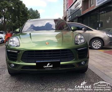 CARLIKE CL-GE-31 gloss electro metallic mamba green vinyl for porsche - CARLIKE WRAP