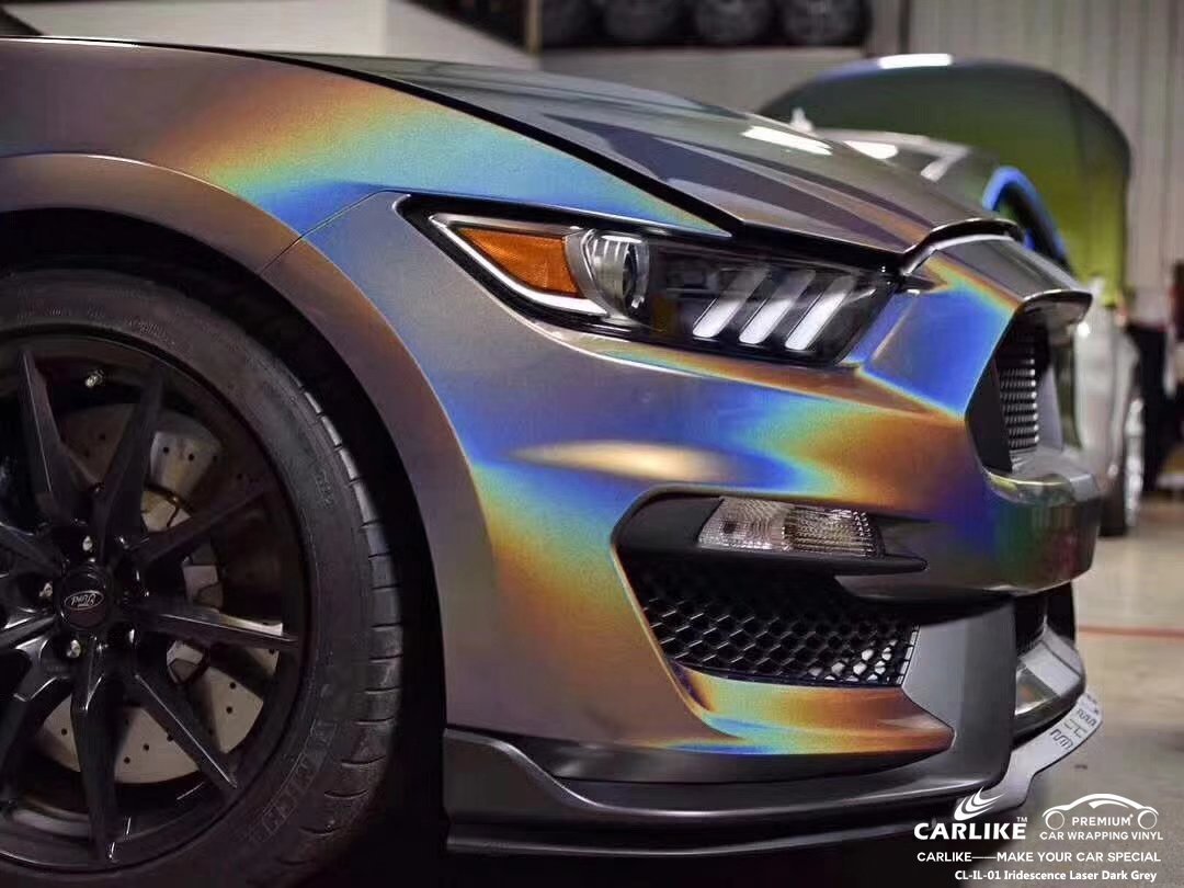 CARLIKE CL-IL-01 Iridescence Laser Dark Grey Vinyl Car Wrapping Film - CARLIKE WRAP