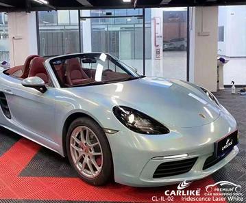 CARLIKE CL-IL-02 iridescence laser white vinyl for porsche - CARLIKE WRAP