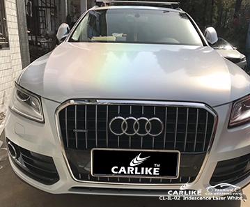 CARLIKE CL-IL-02 iridescence laser white vinyl good conformity for car paint Lyon France - CARLIKE WRAP