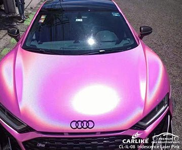 Iridescence laser pink vinyl manufacture