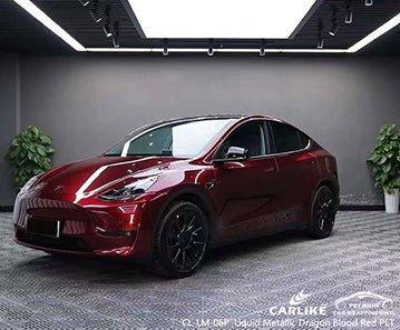 CARLIKE CL-LM-06P liquid metallic dragon blood red vinyl (pet air release paper) for tesla - CARLIKE WRAP