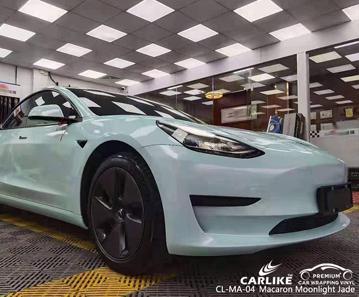 CARLIKE CL-MA-04 macaron moonlight jade vinyl for tesla - CARLIKE WRAP