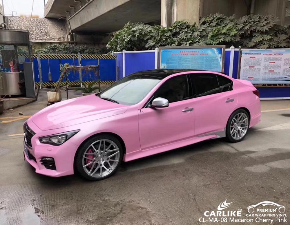 CARLIKE CL-MA-08 MACARON CHERRY PINK VINYL WRAPPING INFINITI