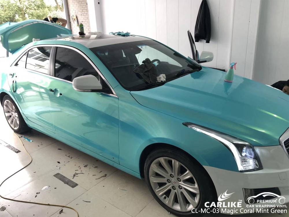 CARLIKE CL-MC-03 GLOSS MAGIC CORAL MINT GREEN VINYL FILM FOR CAR WRAPS