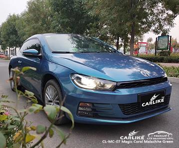 CARLIKE CL-MC-07 gloss magic coral malachite green vinyl super air channels wrapping film Toulouse France - CARLIKE WRAP