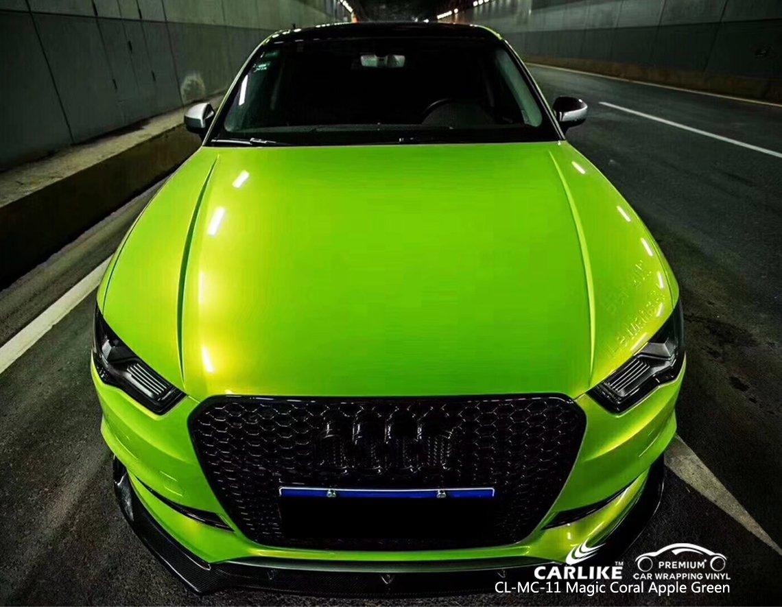 CARLIKE CL-MC-11 GLOSS MAGIC CORAL APPLE GREEN VINYL WRAP AUDI - CARLIKE WRAP