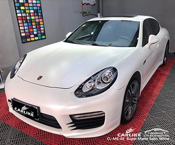 CARLIKE CL-MS-02 super matte satin white vinyl stretchable wraps Edinburgh United Kingdom - CARLIKE WRAP
