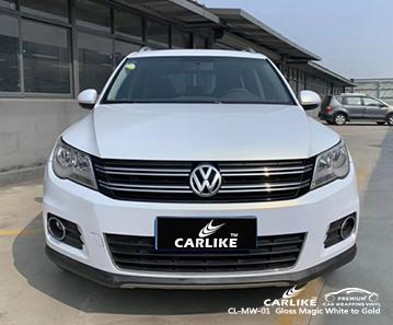 CARLIKE CL-MW-01 magic chameleon gloss white to gold vinyl automobile stickers Maranhao Brazil - CARLIKE WRAP