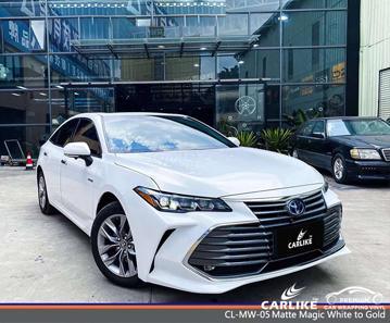 CARLIKE CL-MW-05 magic chameleon matte white to gold vinyl for Toyota - CARLIKE WRAP