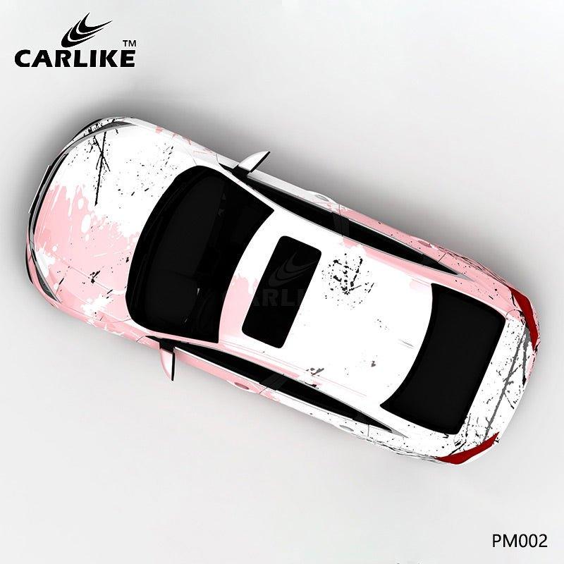 CARLIKE CL-PM002 white and pink splash-ink high-precision printing customized car vinyl wrap for honda - CARLIKE WRAP