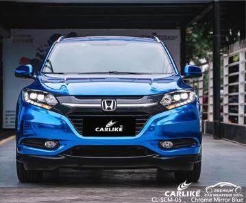 CARLIKE CL-SCM-05 chrome mirror blue vinyl for HONDA - CARLIKE WRAP