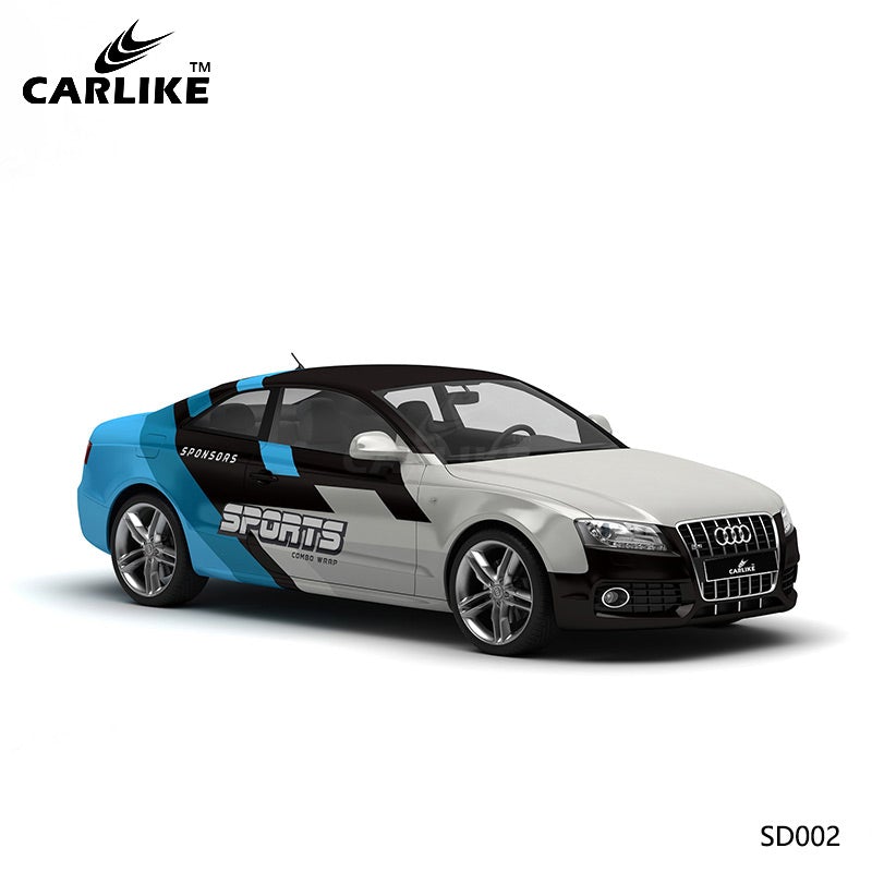 CARLIKE CL-SD002 pattern audi's track high-precision printing customized car vinyl wrap - CARLIKE WRAP